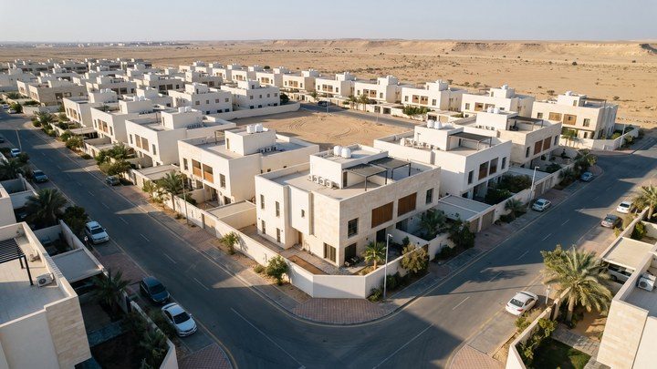 مشروع سكني من الأعلى داخل المملكة